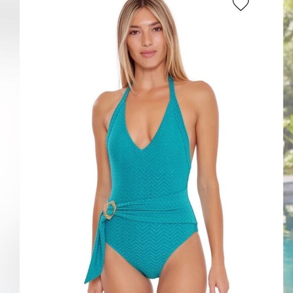 TRINA TURK EMPIRE HALTER ONE PIECE - Picture 13 of 14